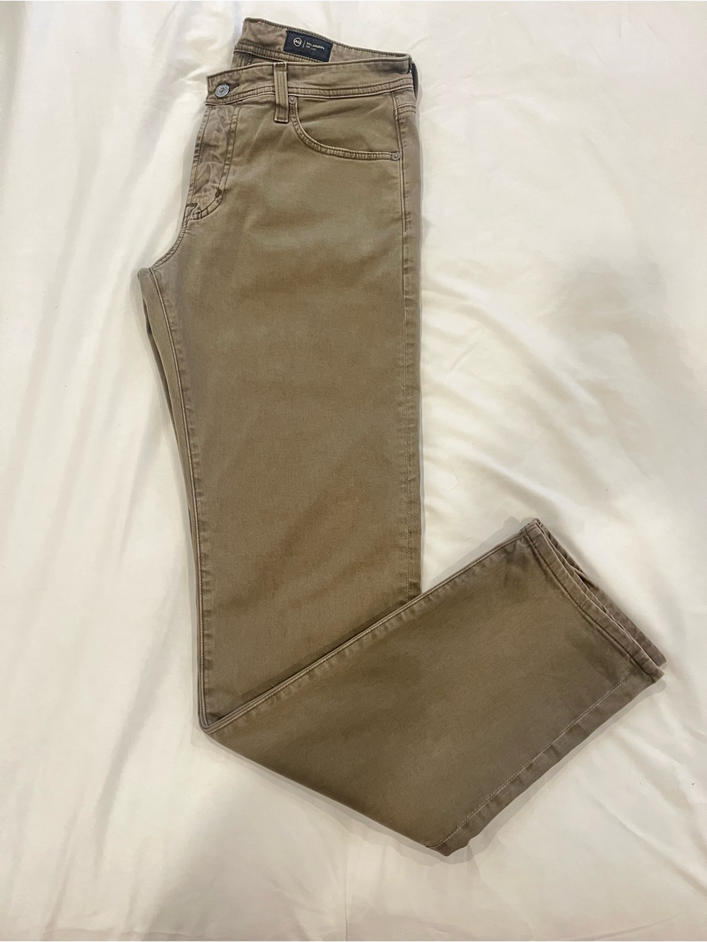 🖤 Ag Adriano Goldschmidt | 32 | Modern Slim Tellis Olive Green/Taupe Jeans